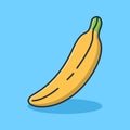 Design illustration of a delicious-looking ripe banana. Isolated food design
