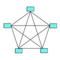 design illustration mesh topology network of computer.