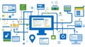 Integrated System Network Royalty Free Stock Photo
