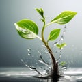 design an image that portrays the strength and determination of a seedling as it pushes through the earth