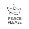 Design of peace please message Royalty Free Stock Photo
