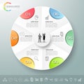Design infographic template 6 options.