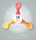 Design infographic template 3 steps,