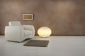 Design interior. Armchair in modern room