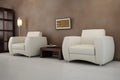 Design interior. Armchair in modern room