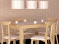 Design interior of elegance modern dining room Royalty Free Stock Photo