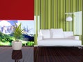 Design interior of elegance modern living room Royalty Free Stock Photo