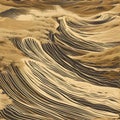 Organic pattern inspired by the patterns formed by wind-blown sand patterns in a desert landscape. AI Generated