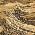 Organic pattern inspired by the patterns formed by wind-blown sand patterns in a desert landscape. AI Generated Royalty Free Stock Photo