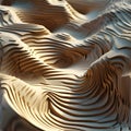 Organic pattern inspired by the patterns formed by wind-blown sand patterns in a desert landscape. AI Generated Royalty Free Stock Photo