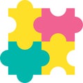 Design Jigsaw Detail of Puzzle Construction Icon Royalty Free Stock Photo