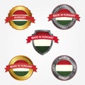 Design label of made in Hungary. Vector illustration