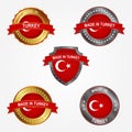Design label of made in Turkey. Vector illustration Royalty Free Stock Photo