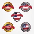 Design label of made in United States of America. Vector illustration