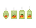 Design Labels with Ripe Yummy Mango