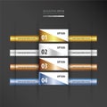 Design layout banner gold, bronze, silver, blue color gradient Royalty Free Stock Photo