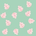 Design of leaf in a soft colour background for any template and social media post Royalty Free Stock Photo