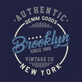 Design letters authentic brooklyn vintage