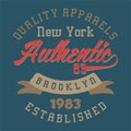 Design letters new york authentic brooklyn