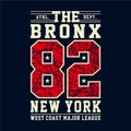 Design letters and numbers athletic the bronx new york for t-shirts