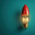 The design of a light bulb as a rocket symbolizes the merging of creativity, innovation, and the launch of groundbreaking ideas Royalty Free Stock Photo