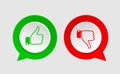 Design the likes and dislikes icon in the circle