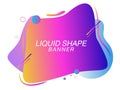 Design of liquid color abstract geometric shapes.Futuristic trendy dynamic elements.Abstract liquid shape.Fluid design.Isolated gr Royalty Free Stock Photo