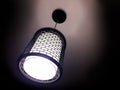 Design loft lamp with dim light and mesh housing