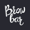 Design logo for brow bar. Brow Bar. Lettering text