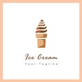 Design logo chocolate ice cream template for your brand