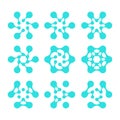 Design logo element.Abstract water molecule vector Royalty Free Stock Photo