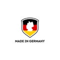 Design logo made in Germany. German map German flag Royalty Free Stock Photo