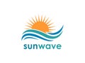 Sea Wave symbol and icon Logo Template Royalty Free Stock Photo