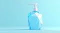 design low poly hand sanitizer bottle assembly Royalty Free Stock Photo
