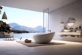 Design luxury tub render modern home interior room bath bathroom bathtub house