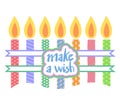 Make a wish message Royalty Free Stock Photo