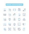 Design management vector line icons set. Design, Management, Planning, Strategy, Innovation, Creative, Process