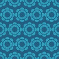 Design with manual hatching. Blue. Patterned texture. Ethnic boho ornament. Seamless background. Royalty Free Stock Photo