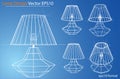 Design and manufacture of home lamps. Vector