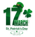 Design for 17 March. Feast of Saint Patrick Royalty Free Stock Photo