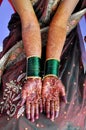 The design of Mehdi on the brides hand