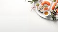 Design a minimal website banner for a fine dining sushi restaurant Royalty Free Stock Photo