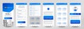 Design of mobile app, UI, UX, GUI. Set of user registration screens with login and password input, account sign in, sign up, home Royalty Free Stock Photo