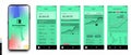 Design of a Mobile Application and Site, UI. Set of GUI Screens Royalty Free Stock Photo