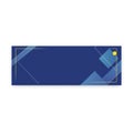 a blue rectangular object with a yellow circle and lines