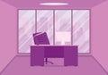 Design of a modern office designer workplace in pink