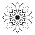 Design monochrome decorative circle element Royalty Free Stock Photo