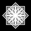 Design monochrome decorative snowflake element Royalty Free Stock Photo