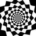 Design monochrome spiral movement illusion background