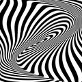 Design monochrome vortex illusion background